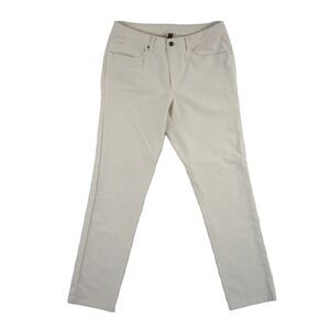 Lululemon Lab Technical Pants Men's Size 32 Bone Off White Slim Tapered 5 Pocket